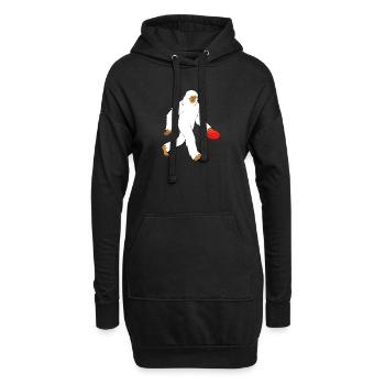 discgolf discgolf player frisbeescheibe frisbee - Sweat-shirt à capuche long Femme - noir - Devant
