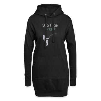 365 Days Angler – Angler Gift - Hoodie Dress - black - Front