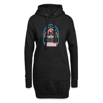 Kinball Jubiläum 10 Jahre Trainerin Spielerin - Hoodie-Kleid - Schwarz - Vorne
