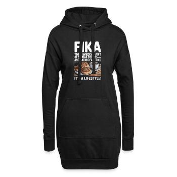 Fika: Schwedischer Kaffee- und Gebäck-Lifestyle - Hoodie-Kleid - Schwarz - Vorne