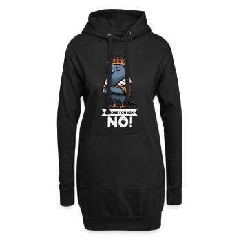 Avant de demander Pigeon Pigeons Pigeons Lovers Pigeon Bird - Sweat-shirt à capuche long Femme - noir - Devant