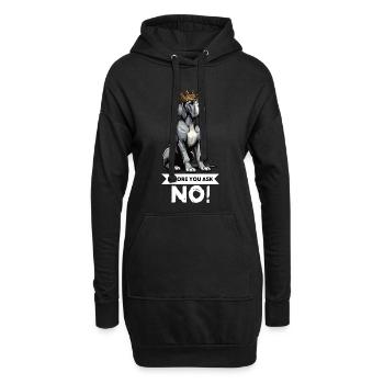 Avant de demander à un grand dogue grand dogue propriétaire de dogue allemand - Sweat-shirt à capuche long Femme - noir - Devant