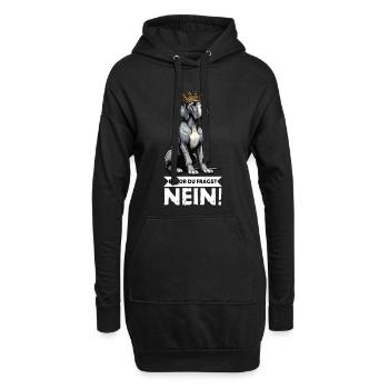 Bevor Du Fragst Deutsche Dogge Doggenbesitzer - Hoodie-Kleid - Schwarz - Vorne