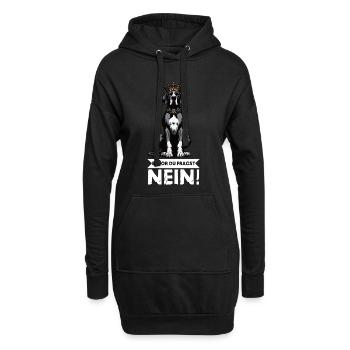 Bevor Du Fragst Deutsche Dogge Doggenbesitzer - Hoodie-Kleid - Schwarz - Vorne