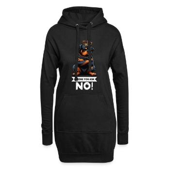 Avant que vous ne demandiez, pas de rottweiler rottweilerbesitzer - Sweat-shirt à capuche long Femme - noir - Devant