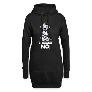 Avant de demander aux Dalmatiens Amants Dalmatiens - Sweat-shirt à capuche long Femme - noir - Devant