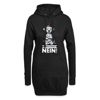 Avant que tu ne demandes, pas de Dalmatien Dalmatien Gardien Dalmatien - Sweat-shirt à capuche long Femme - noir - Devant