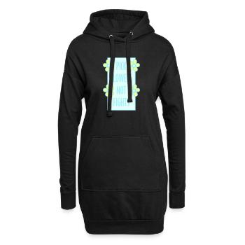 Cueillez des fleurs, pas des disputes, fleurs Paix Logo drôle - Sweat-shirt à capuche long Femme - noir - Devant