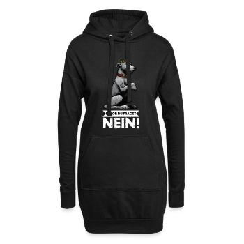 Avant que vous ne demandiez Pas de chien de loup irlandais Wolfhound - Sweat-shirt à capuche long Femme - noir - Devant