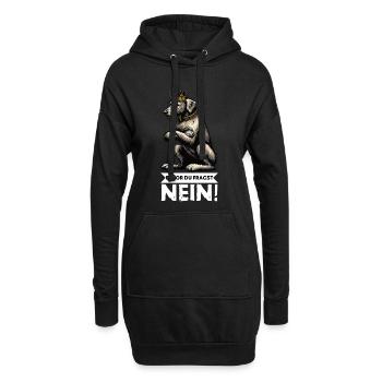 Bevor Du Fragst Nein Irischer Wolfshund Wolfshund  - Hoodie-Kleid - Schwarz - Vorne