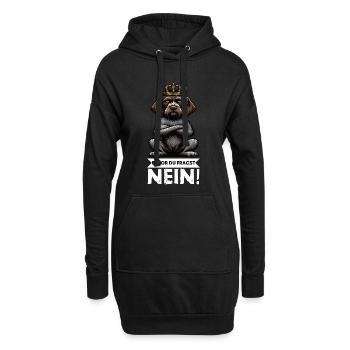 Bevor Du Fragst Nein Deutsch Drahthaar Drahthaare  - Hoodie-Kleid - Schwarz - Vorne