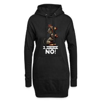 Before You Ask Rauhaardackel Dackel Teckel Tekkel - Hoodie-Kleid - Schwarz - Vorne