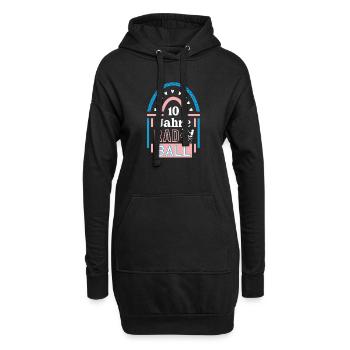 Radball Jubiläum 10 Jahre Spielerin Trainerin - Hoodie-Kleid - Schwarz - Vorne
