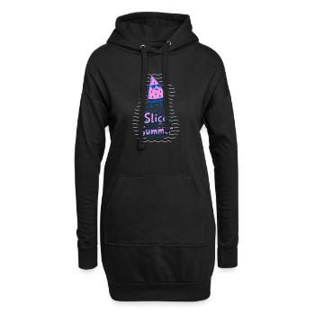 Un Gribouillis de Surf de Pastèque Tranche d’Été - Sweat-shirt à capuche long Femme - noir - Devant