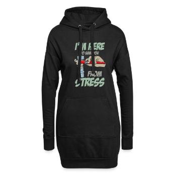 Funny Plumber Saying Save You From Stress Plumbing - Hoodie-Kleid - Schwarz - Vorne