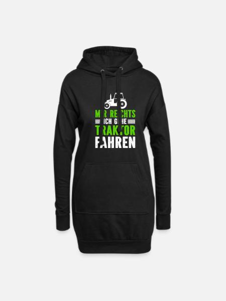 Mir Reichts Ich Gehe Traktor Fahren - Hoodie-Kleid - Schwarz
