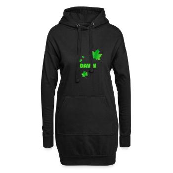 Davin als Fortwirt - Hoodie-Kleid - Schwarz - Vorne