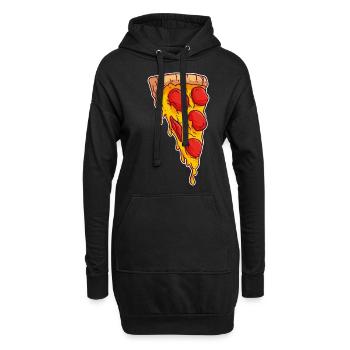 Pizza Kruste Scheibe Pizza Pie Maker Bäcker - Hoodie-Kleid - Schwarz - Vorne