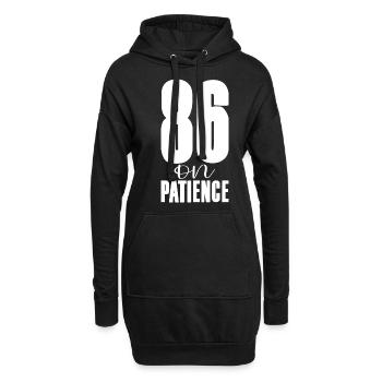 86 On Patience - Hoodie-Kleid - Schwarz - Vorne