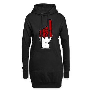Drapeau de l’Indonésie numéro 1 utilisé - Sweat-shirt à capuche long Femme - noir - Devant