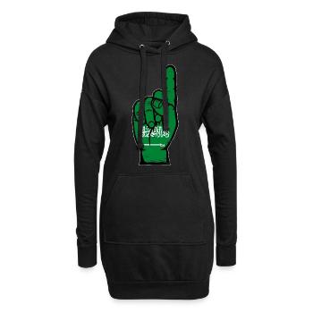 Drapeau de l’Arabie Saoudite numéro 1 utilisé - Sweat-shirt à capuche long Femme - noir - Devant