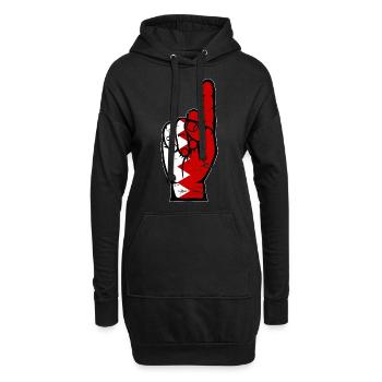 Drapeau de Bahreïn numéro 1 utilisé - Sweat-shirt à capuche long Femme - noir - Devant