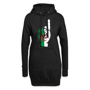 Algerien Flagge Nummer 1 - Hoodie-Kleid - Schwarz - Vorne