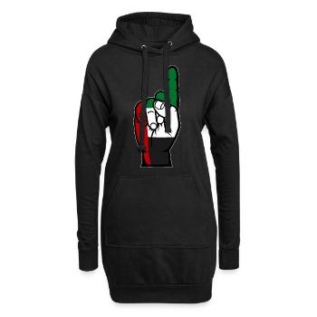 Drapeau numéro 1 des Émirats arabes unis - Sweat-shirt à capuche long Femme - noir - Devant