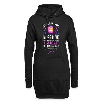 Sternzeichen Konstellation - Hoodie-Kleid - Schwarz - Vorne