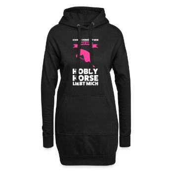 Hobby Horsing Pferd Hobby Horse Geschenk - Hoodie-Kleid - Schwarz - Vorne