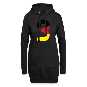 EM 2012 Deutschland Fußball Nationalmannschaft - Hoodie-Kleid - Schwarz - Vorne