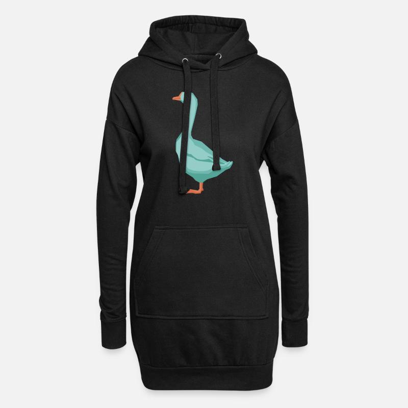 Gans - Hoodie-Kleid - Schwarz