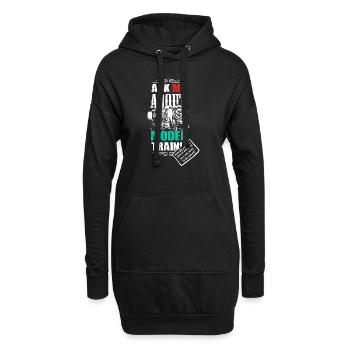 Model Train Zitat Geschenk | Fragen Sie mich nach - Hoodie-Kleid - Schwarz - Vorne