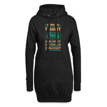 Gamer Zocker Zocken Gaming - Hoodie-Kleid - Schwarz - Vorne