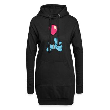 Luftballon Tier Party Ballonkünstler - Hoodie-Kleid - Schwarz - Vorne