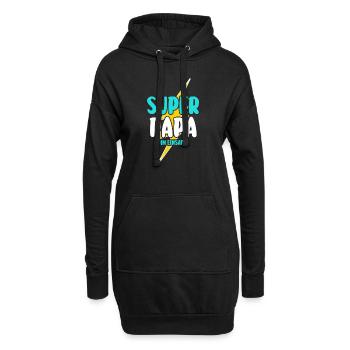 Papa Fête des pères Papa - Sweat-shirt à capuche long Femme - noir - Devant