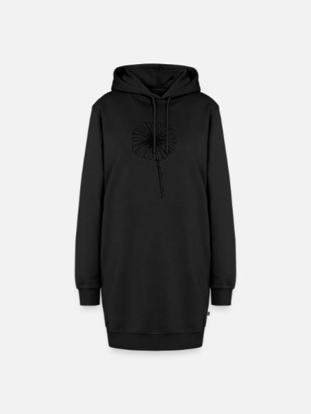 Tag des Gänseblümchens - Hoodie-Kleid - Schwarz
