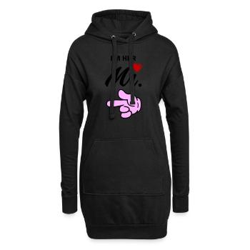 Dans mon mr - Sweat-shirt à capuche long Femme - noir - Devant