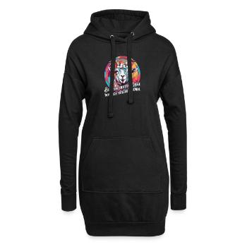 Bis zur ersten Ziege war ich völlig normal - Hoodie-Kleid - Schwarz - Vorne