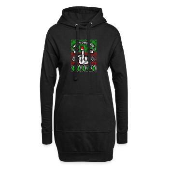 Vilain Noël Joyeux Noël cadeau de Noël - Sweat-shirt à capuche long Femme - noir - Devant