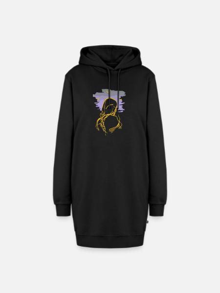 Hexe - Hoodie-Kleid - Schwarz