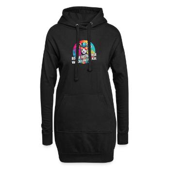 Bis zur ersten Ziege war ich ganz normal - Hoodie-Kleid - Schwarz - Vorne