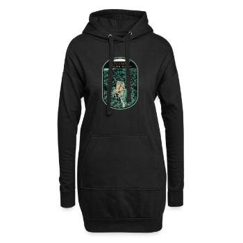 Illustration Château d'Eltz, Vallée de la Moselle - Sweat-shirt à capuche long Femme - noir - Devant