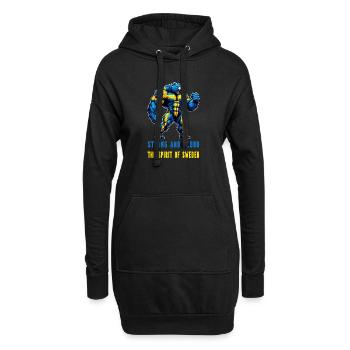 Ours suédois fort et fier - Sweat-shirt à capuche long Femme - noir - Devant