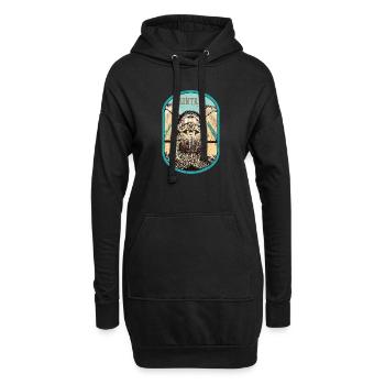 Fantastisches Tor: Pena-Palast, Sintra - Hoodie-Kleid - Schwarz - Vorne