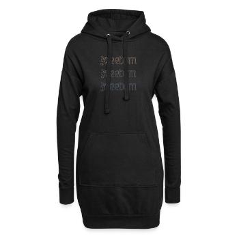 Freiheit in drei Akten - Hoodie-Kleid - Schwarz - Vorne