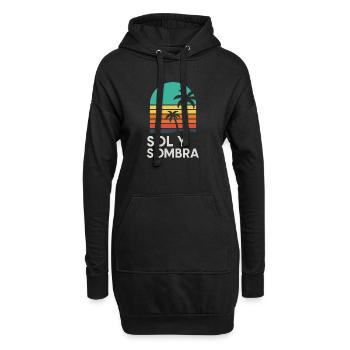 Sol et Ombre Palmier Sunset - Sweat-shirt à capuche long Femme - noir - Devant