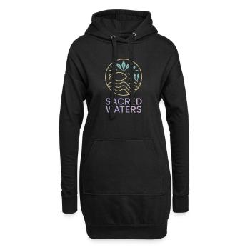 Sacred Waters (Heilige Wasser) - Hoodie-Kleid - Schwarz - Vorne