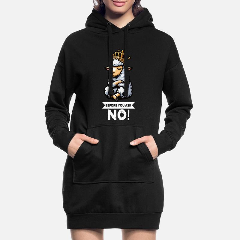 Before You Ask Schaf Schafe Schäfer Schafhalter  Hoodie-Kleid