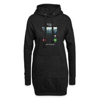 Le Montana m’appelle et je dois partir en voyage rétro dans la nature - Sweat-shirt à capuche long Femme - noir - Devant